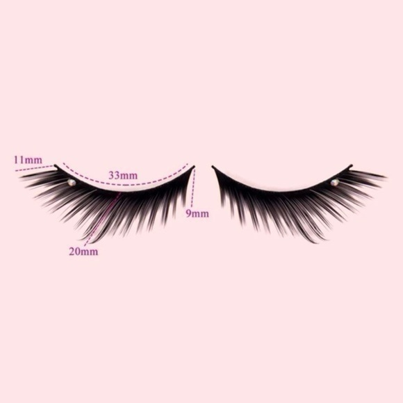 4 pairs Rhinestone False Eyelashes Black Falsies Strip Lashes Eyelash Extension - Picture 7 of 8